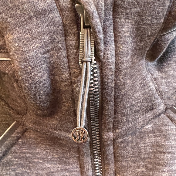 Lululemon Heathered Espresso Plush Scuba Zip-Up Hoodie size 12 - Picture 3 of 11